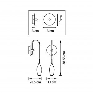 Настенное бра Lightstar Pentola 803523