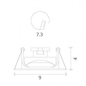 Встраиваемый светильник Arte Lamp A3219PL-1SS