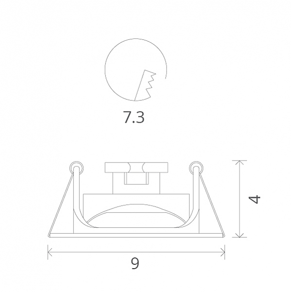 Встраиваемый светильник Arte Lamp A3219PL-1WH