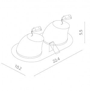 Встраиваемый светильник Arte Lamp CARDANI A1212PL-2WH