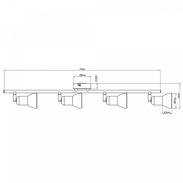 Светильник спот Arte Lamp FALENA A3115PL-4SS