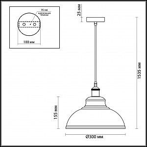 Светильник подвесной Odeon Light Mirt 3366/1