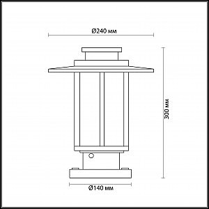 Уличный наземный светильник Odeon Light Mito 4047/1B