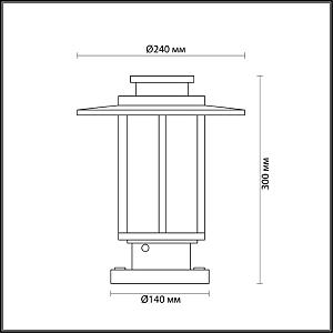 Уличный наземный светильник Odeon Light Mito 4047/1B