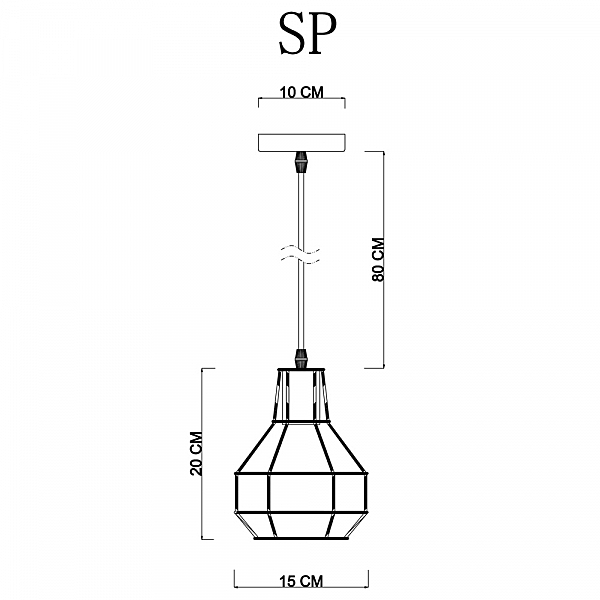 Светильник подвесной Arte Lamp Spider A1109SP-1BK