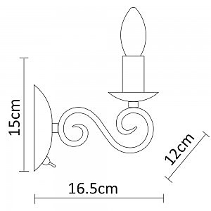 Настенное бра Arte Lamp Isabel A1129AP-1WH