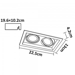 Встраиваемый светильник Arte Lamp Canis A6661PL-2WH