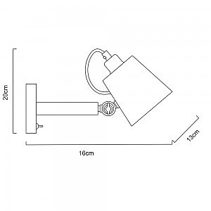 Настенное бра Arte Lamp Oscar A7141AP-1WH