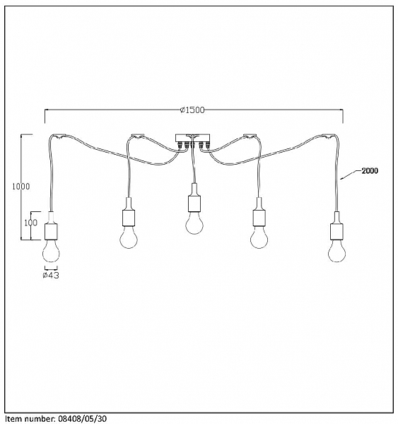 Светильник в форме паука Fix Multi 08408/05/30 Lucide