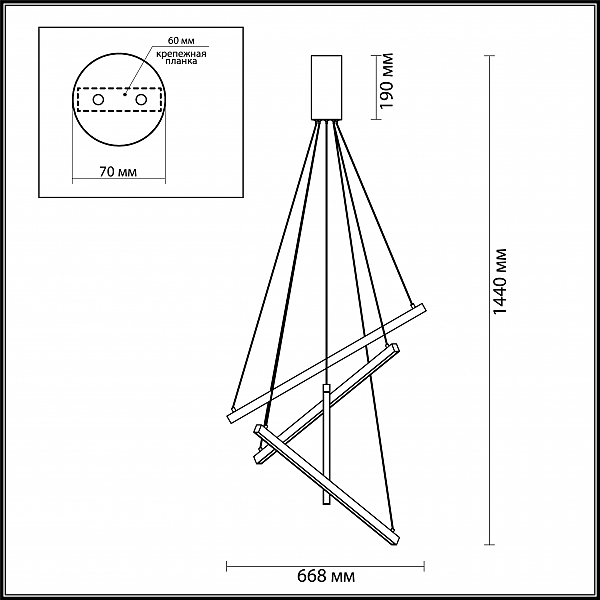 Подвесная люстра Odeon Light Cometa 3860/48B