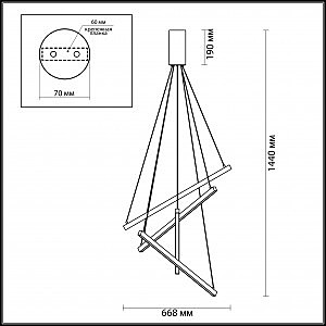 Подвесная люстра Odeon Light Cometa 3860/48B