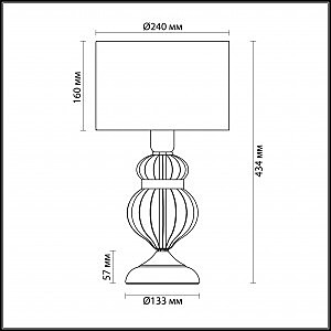 Настольная лампа Odeon Light Lilit 4687/1T