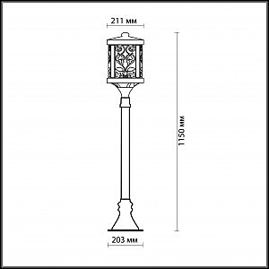 Столб фонарный уличный Odeon Light Kordi 2286/1A