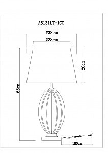 Настольная лампа Arte Lamp Beverly A5131LT-1CC