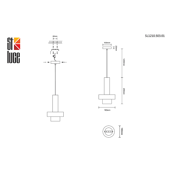 Светильник подвесной ST Luce Pietra SL1210.503.01