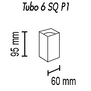 Накладной светильник TopDecor Tubo Tubo6 SQ P1 25