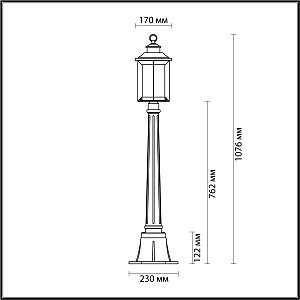 Уличный наземный светильник Odeon Light Mavret 4961/1F