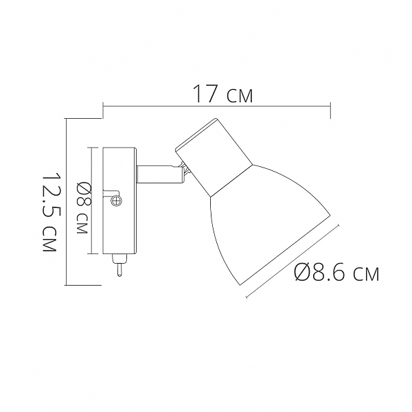 Светильник спот Arte Lamp Falena A3117AP-1BK