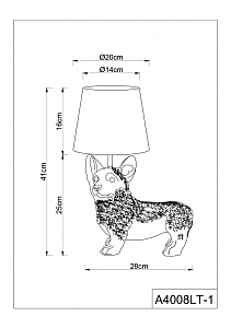 Настольная лампа Arte Lamp Schedar A4008LT-1BK