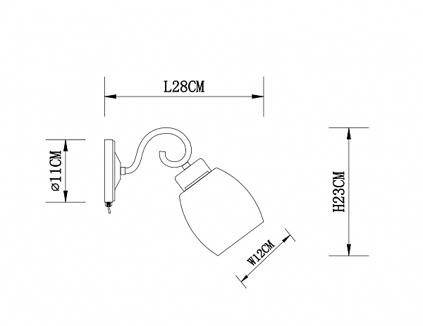 Настенное бра Arte Lamp Krit A4505AP-1BK