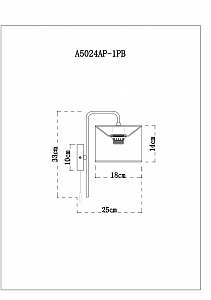 Настенное бра Arte Lamp Rupert A5024AP-1PB