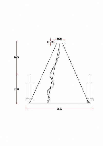 Подвесная люстра Arte Lamp Celaeno A7004SP-6BK