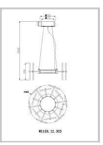 Подвесная люстра Wertmark Nicola WE159.12.303