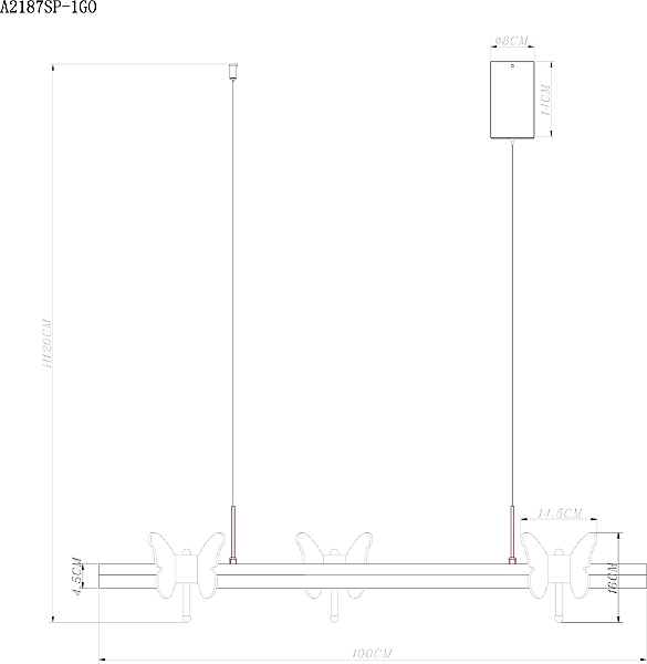 Светильник подвесной Arte Lamp Darcy A2187SP-1GO