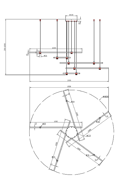 Подвесная люстра Arte Lamp Errai A2195SP-5BK