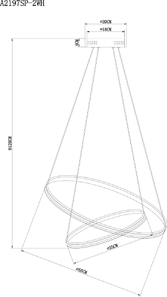 Подвесная люстра Arte Lamp Frodo A2197SP-2WH