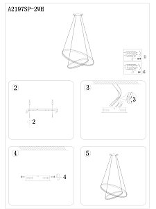 Подвесная люстра Arte Lamp Frodo A2197SP-2WH