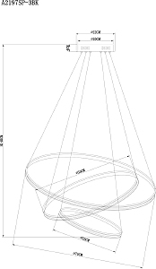 Подвесная люстра Arte Lamp Frodo A2197SP-3BK