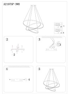 Подвесная люстра Arte Lamp Frodo A2197SP-3WH