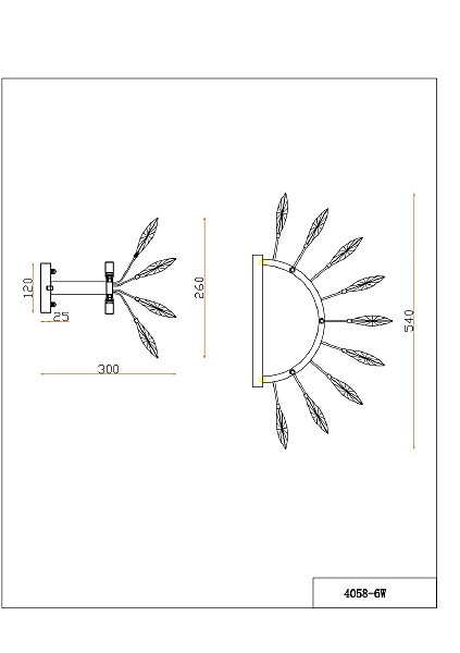 Настенное бра Favourite Rays 4058-6W