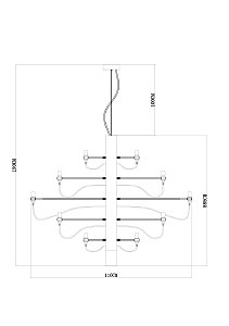 Подвесная люстра Divinare Molto 8030/17 LM-50