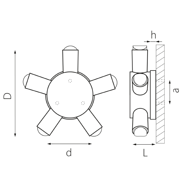 Уличный настенный светильник Lightstar Dito 380653