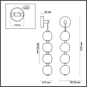 Настенное бра Odeon Light Jemstone 5085/17WL