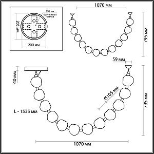 Светильник подвесной Odeon Light Jemstone 5085/48L