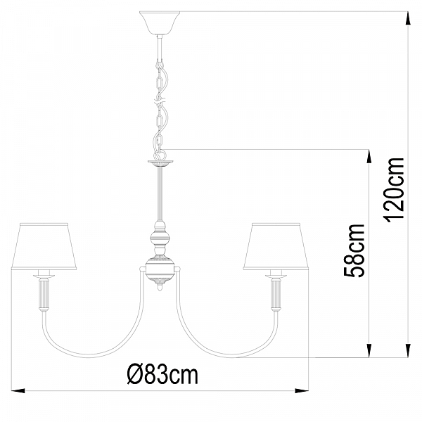 Подвесная люстра Arte Lamp ALICE A3579LM-8AB