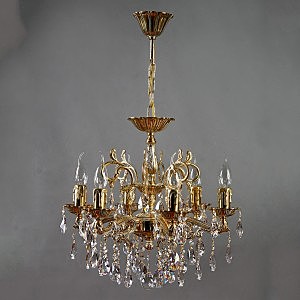 Подвесная хрустальная люстра Leon Ambiente 2128/6 WP Tear drop