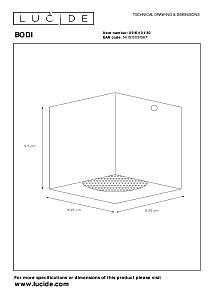 Накладной светильник Lucide Bodi 09101/01/30