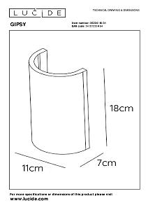 Настенное бра Lucide Gipsy 35200/18/31
