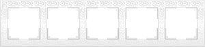 Рамка Werkel Flock WL05-Frame-05-white / Рамка на 5 постов (белый)
