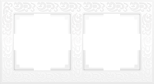 Рамка Werkel Flock WL05-Frame-02-white / Рамка на 2 поста (белый)
