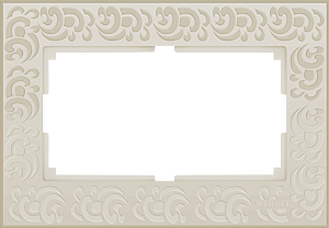 Рамка Werkel Flock WL05-Frame-01-DBL-ivory / Рамка для двойной розетки (слоновая кость)