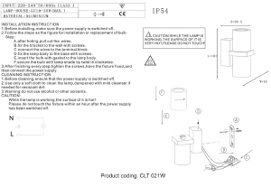 Настенный светильник Crystal Lux Clt 021 CLT 021W WH