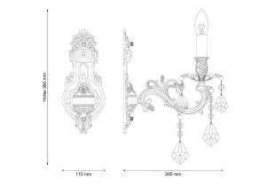 Настенное бра Lucia Tucci Barletta BARLETTA W122.1 antique