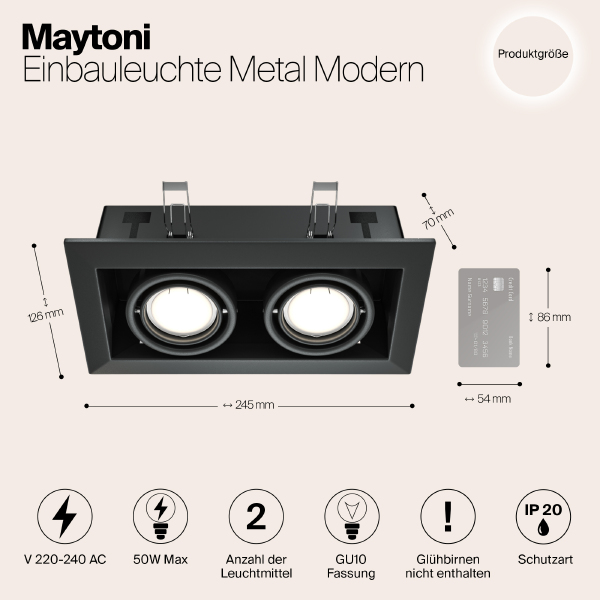 Карданный светильник Maytoni Metal DL008-2-02-B