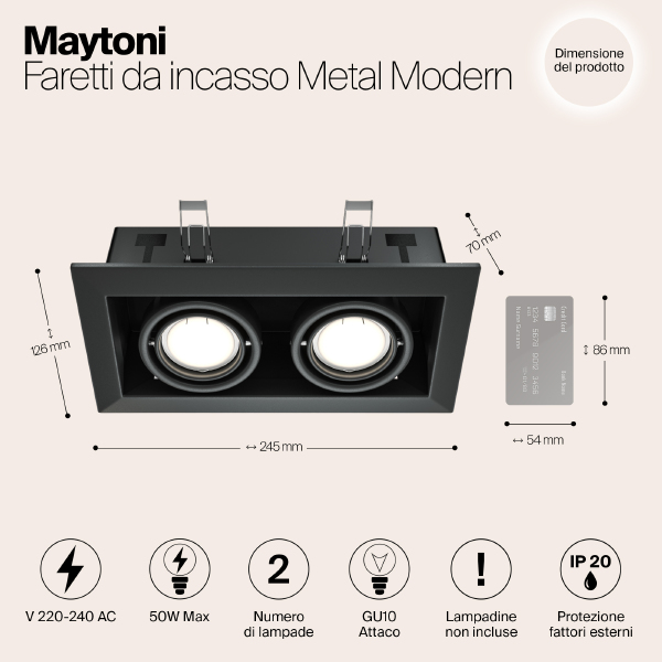 Карданный светильник Maytoni Metal DL008-2-02-B