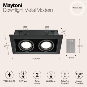 Карданный светильник Maytoni Metal DL008-2-02-B